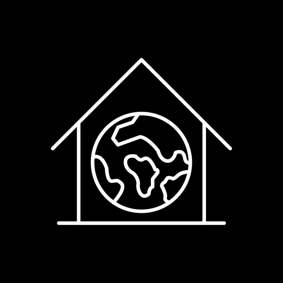 Greenhouse Line Inverted Icon vector