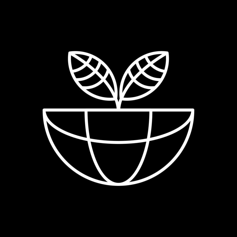 Ecosystem Line Inverted Icon vector
