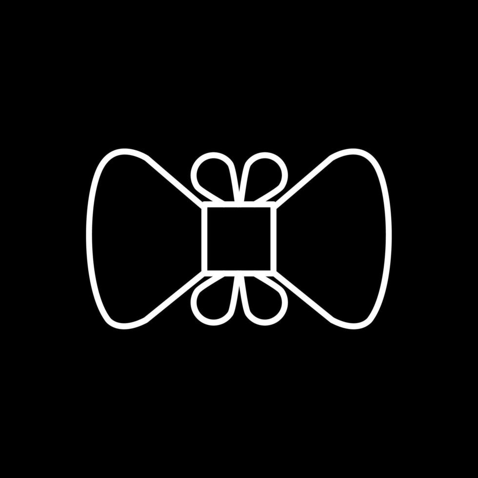 Bowtie Line Inverted Icon vector