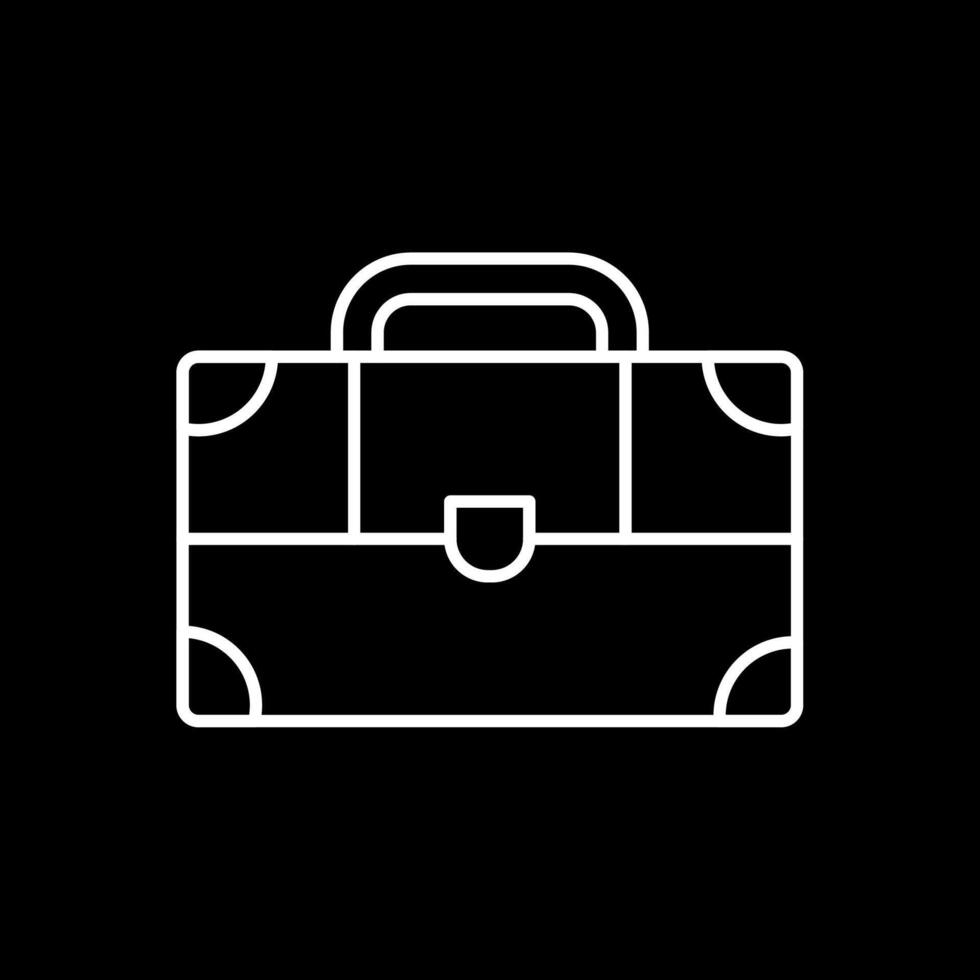 Suitcase Line Inverted Icon vector