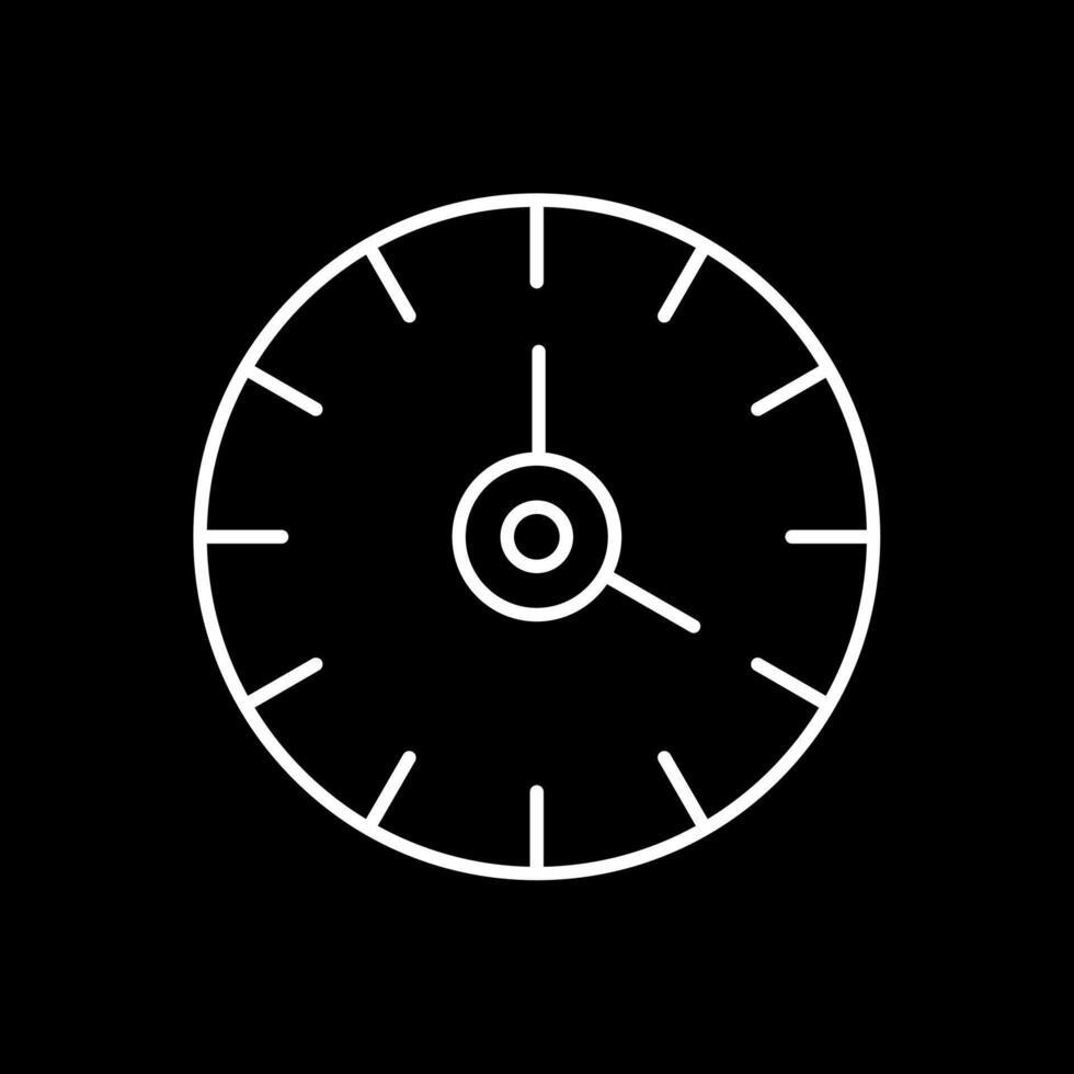 Clock Line Inverted Icon vector