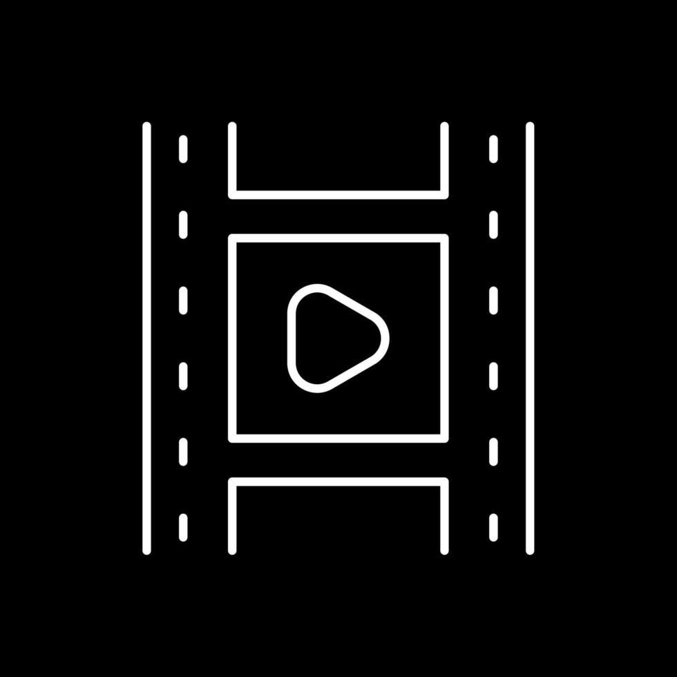 Film Reel Line Inverted Icon vector