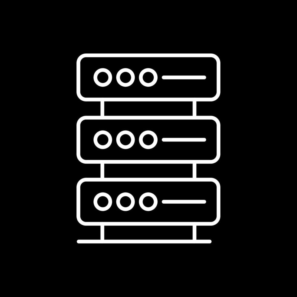 Database Line Inverted Icon vector