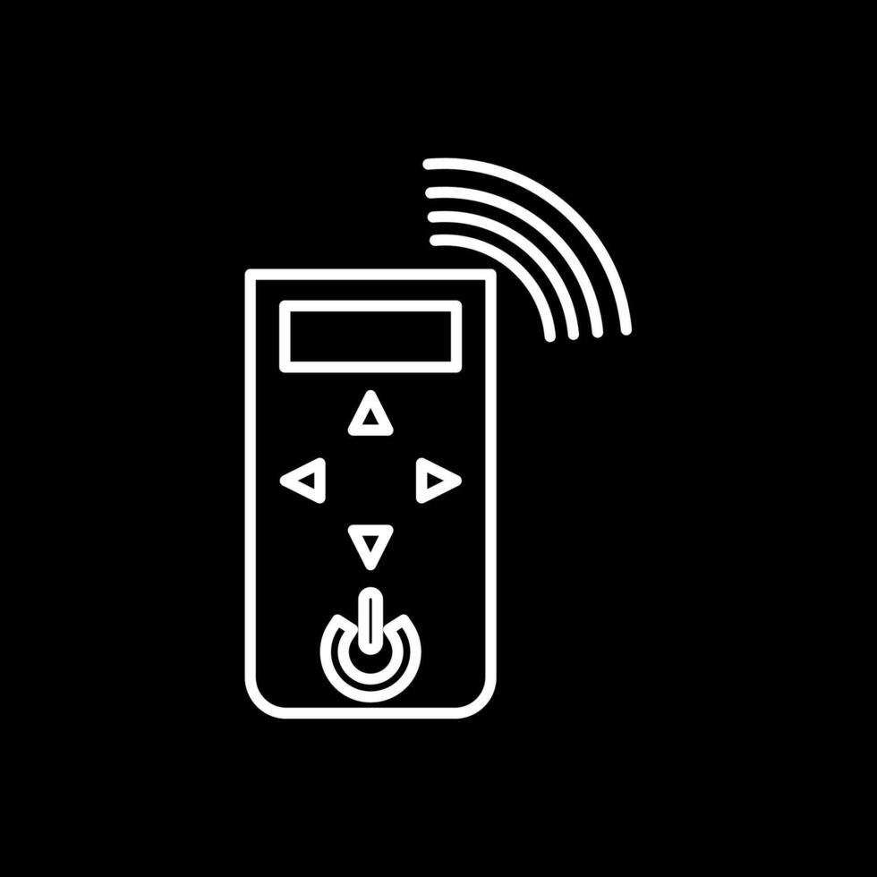 Remote Control Line Inverted Icon vector