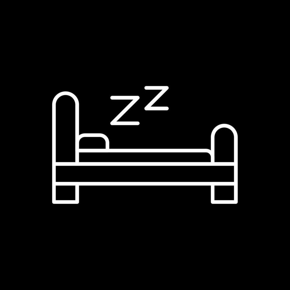 Bed Line Inverted Icon vector