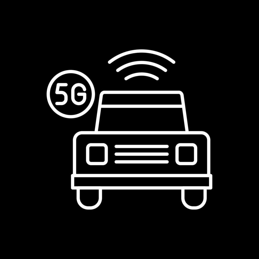 Smart Car Line Inverted Icon vector