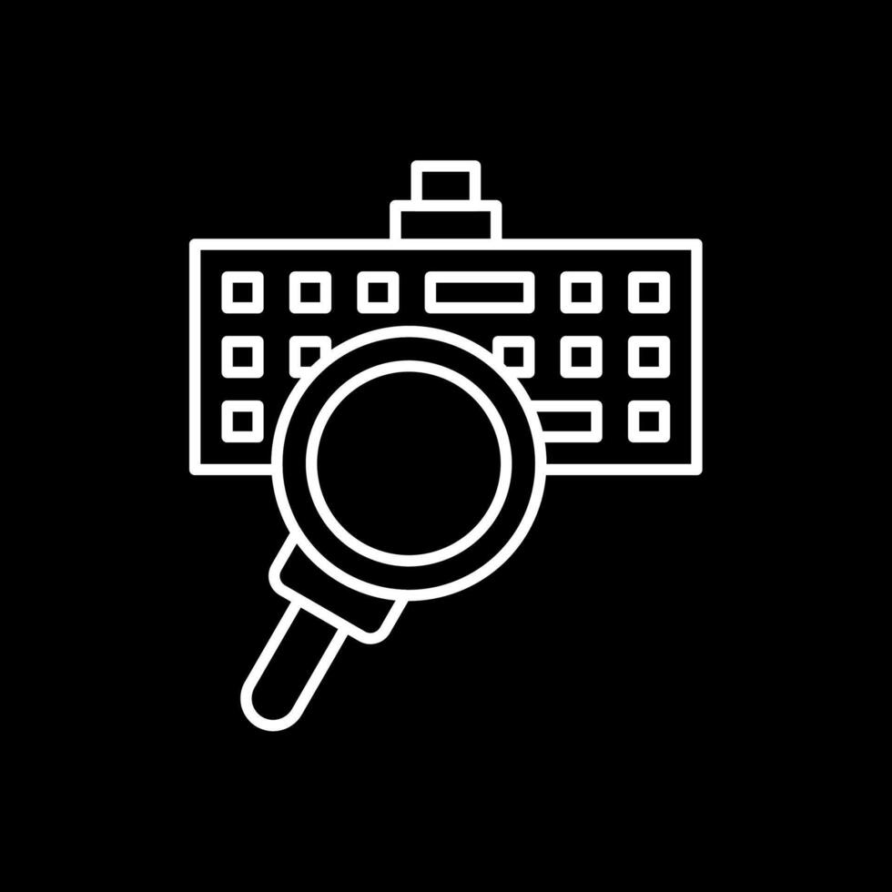 Keylogger Line Inverted Icon vector