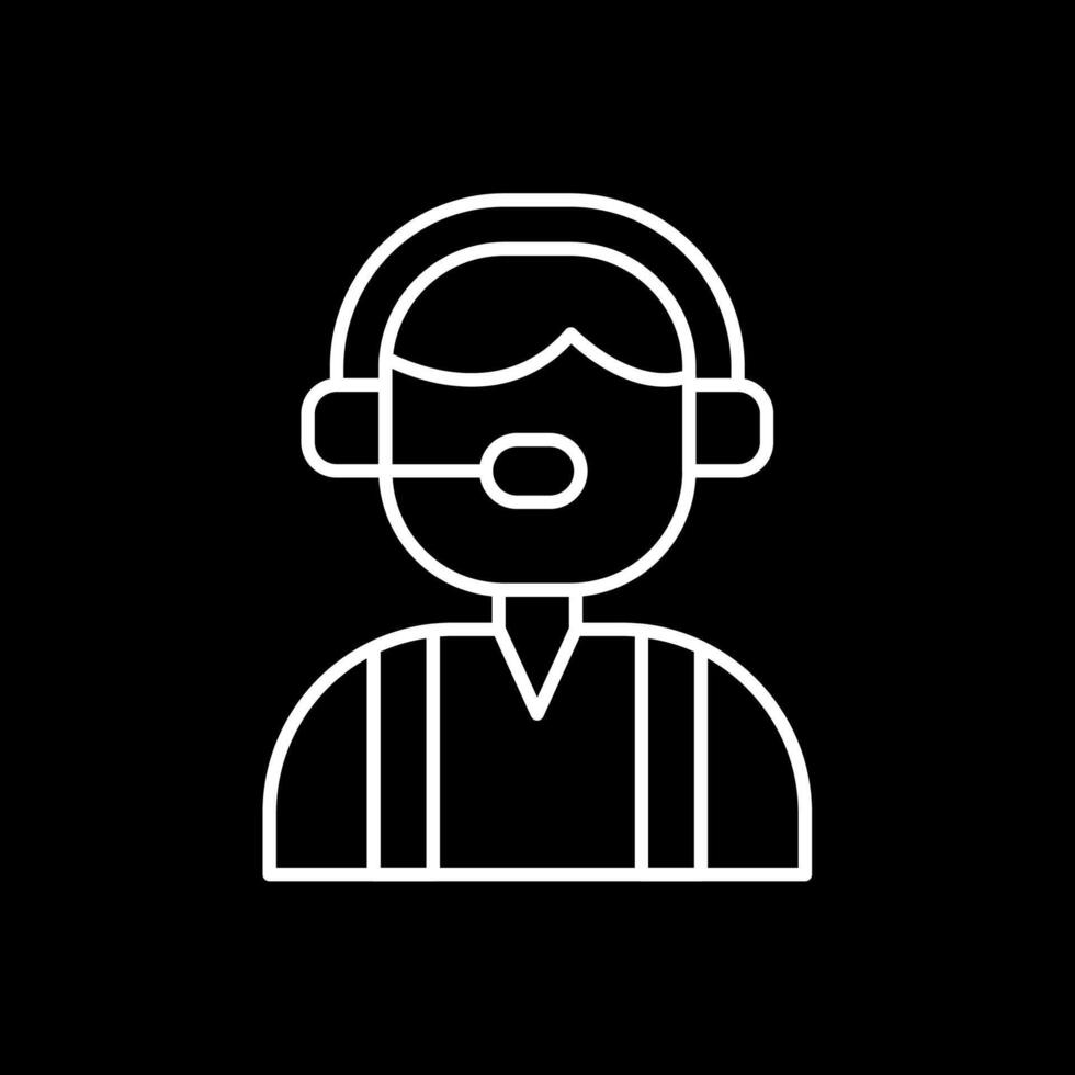 Customer Service Line Inverted Icon vector