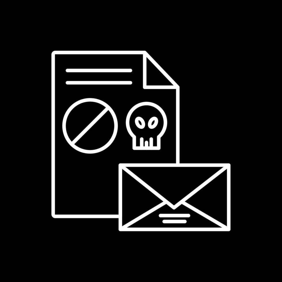 Spam Line Inverted Icon vector