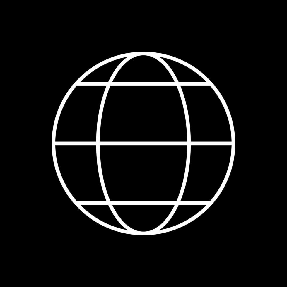 World Line Inverted Icon vector
