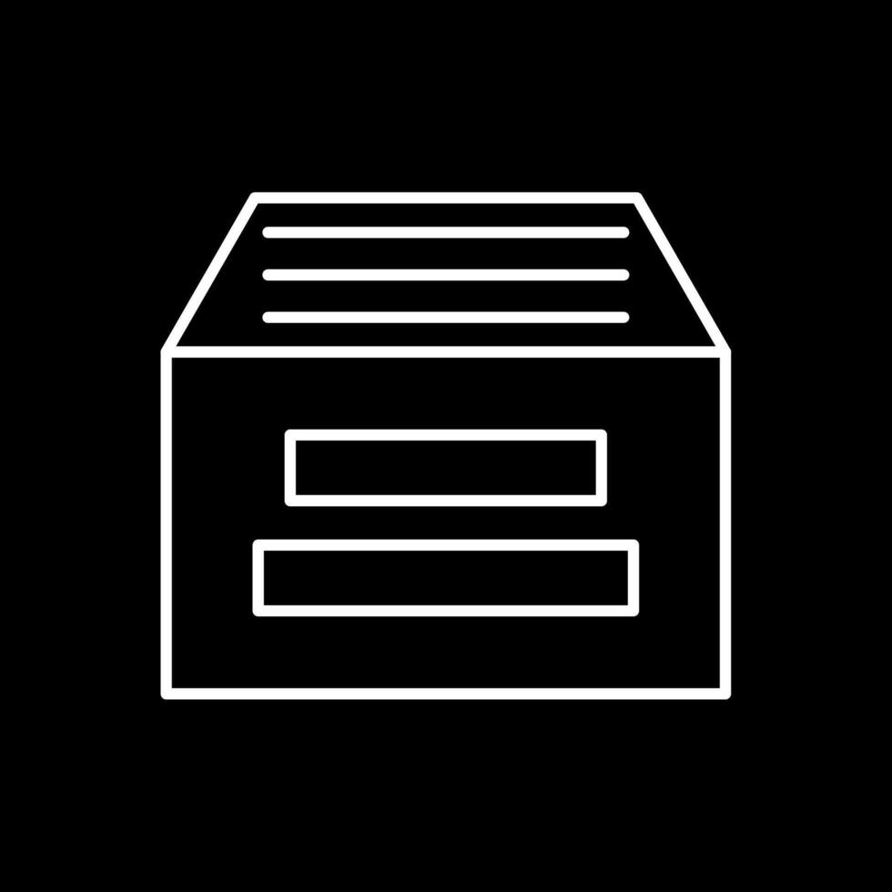 Archive Line Inverted Icon vector
