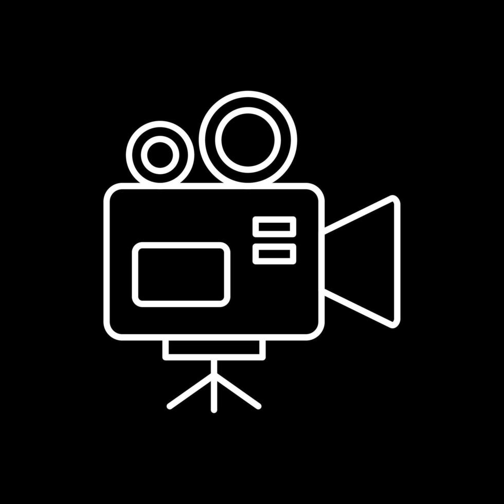 Camera Line Inverted Icon vector