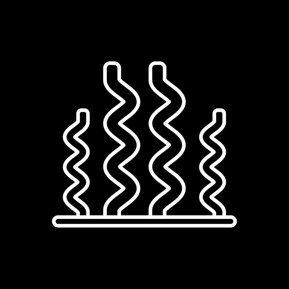 Seaweed Line Inverted Icon vector