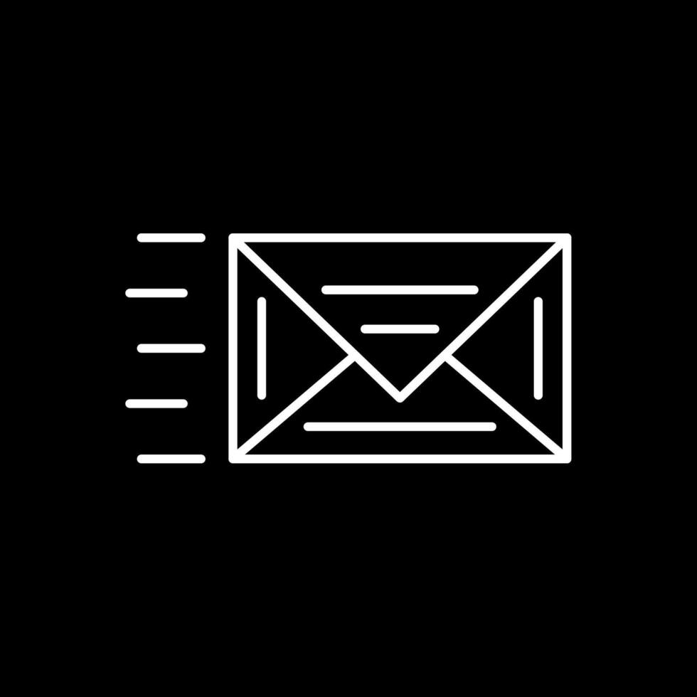 Mail Line Inverted Icon vector
