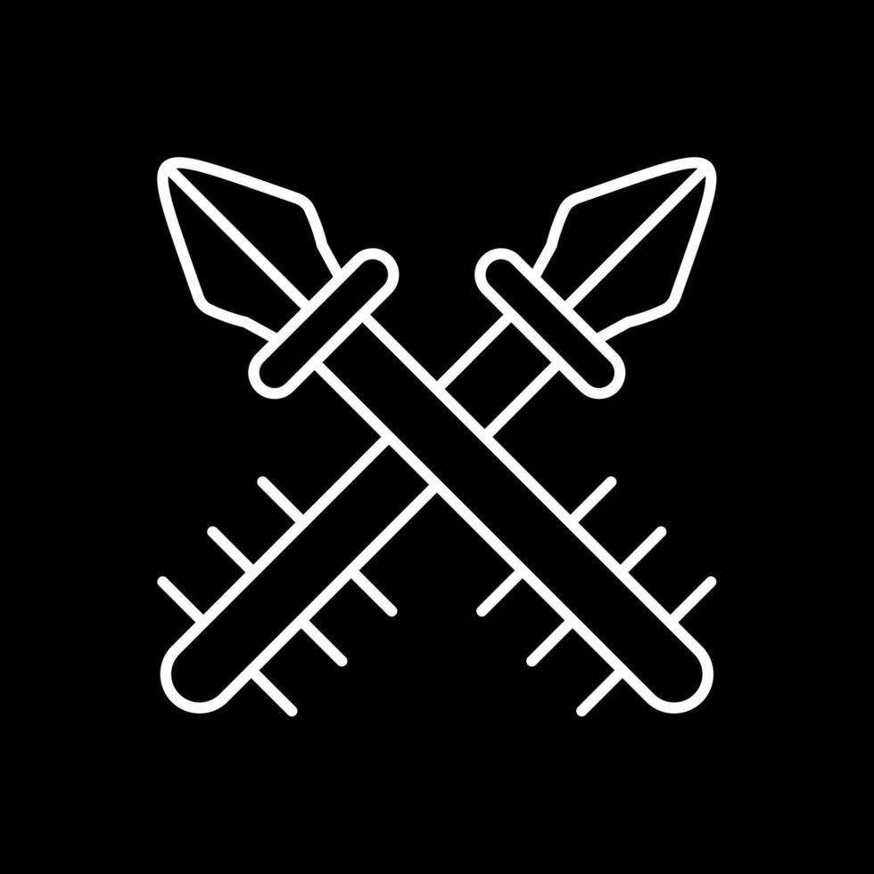 Harpoon Line Inverted Icon vector