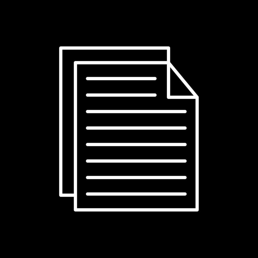 Notes Line Inverted Icon vector