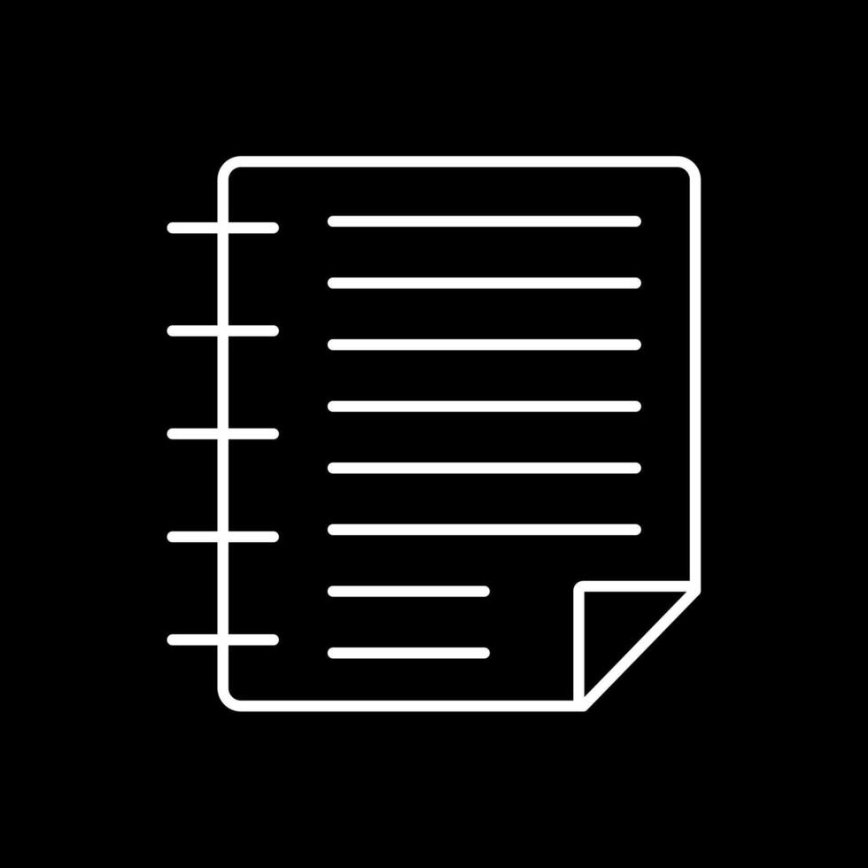 Task Line Inverted Icon vector