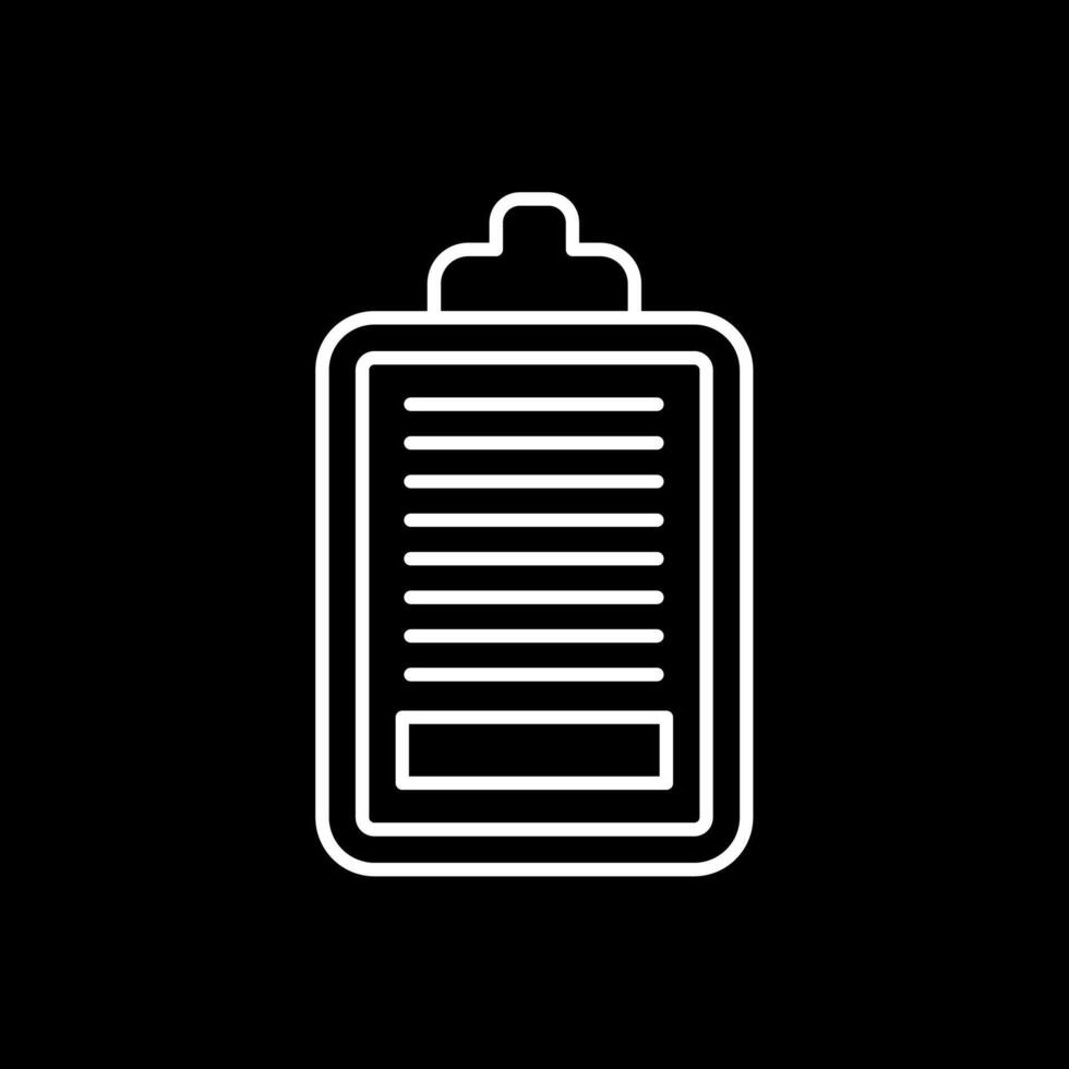 Task Line Inverted Icon vector