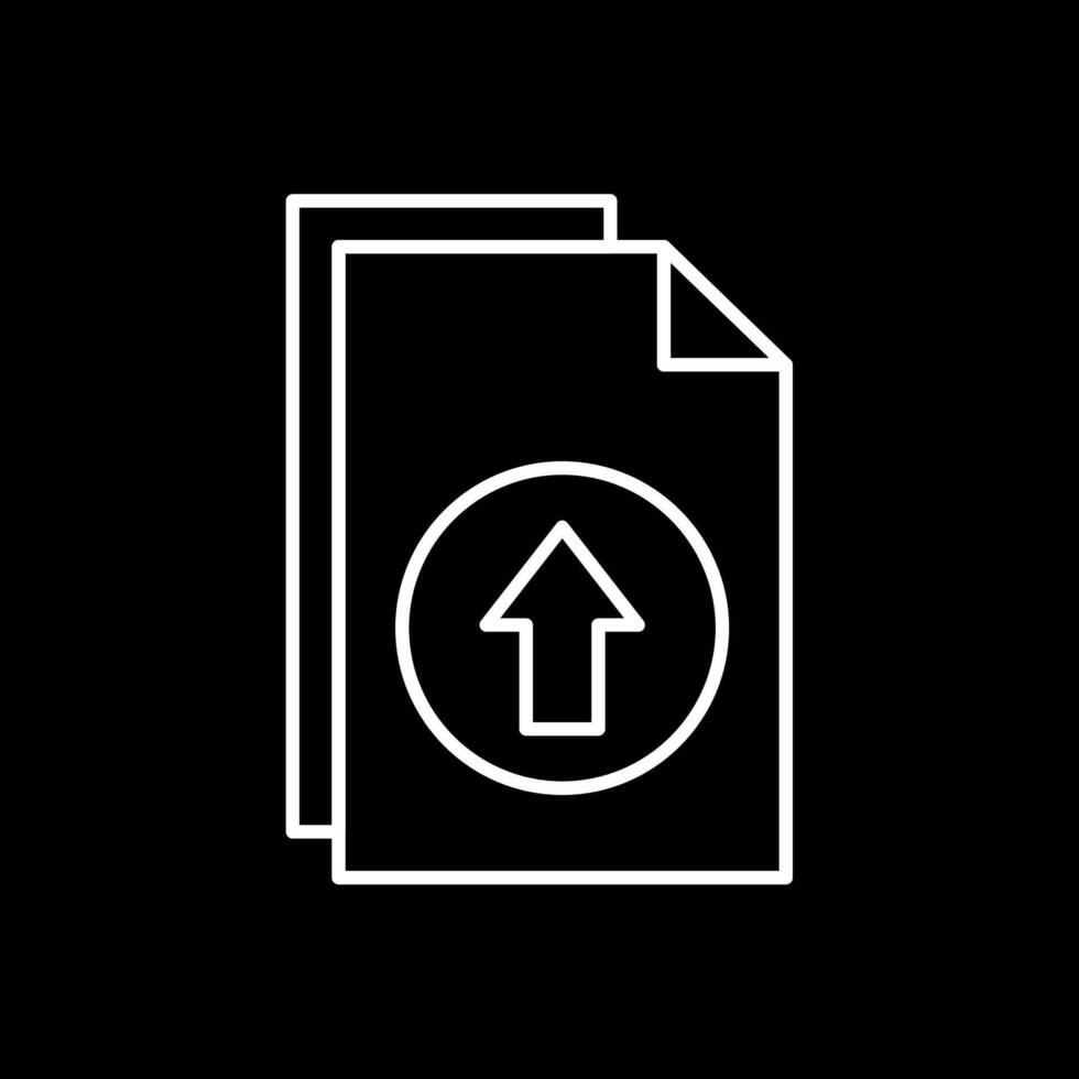 Upload Line Inverted Icon vector