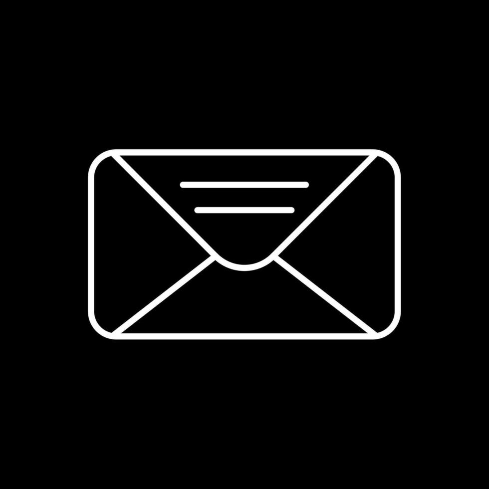 Mail Line Inverted Icon vector