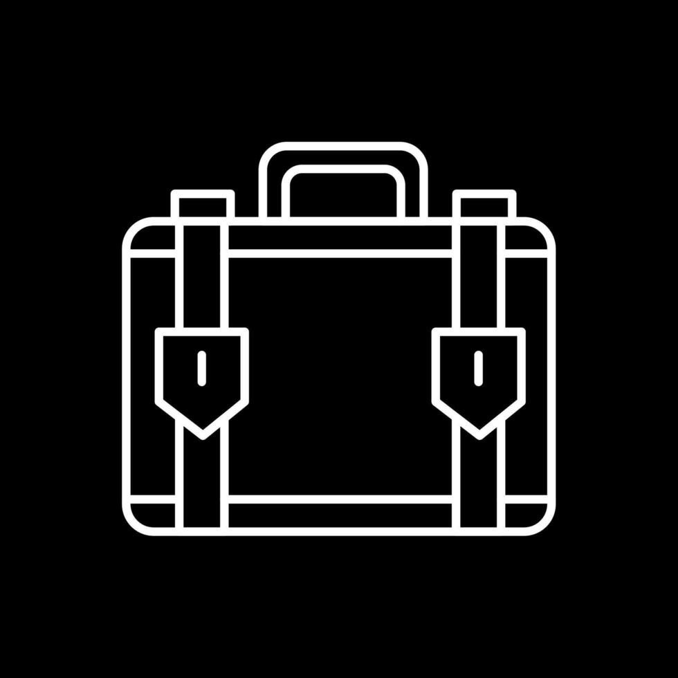 Suitcase Line Inverted Icon vector