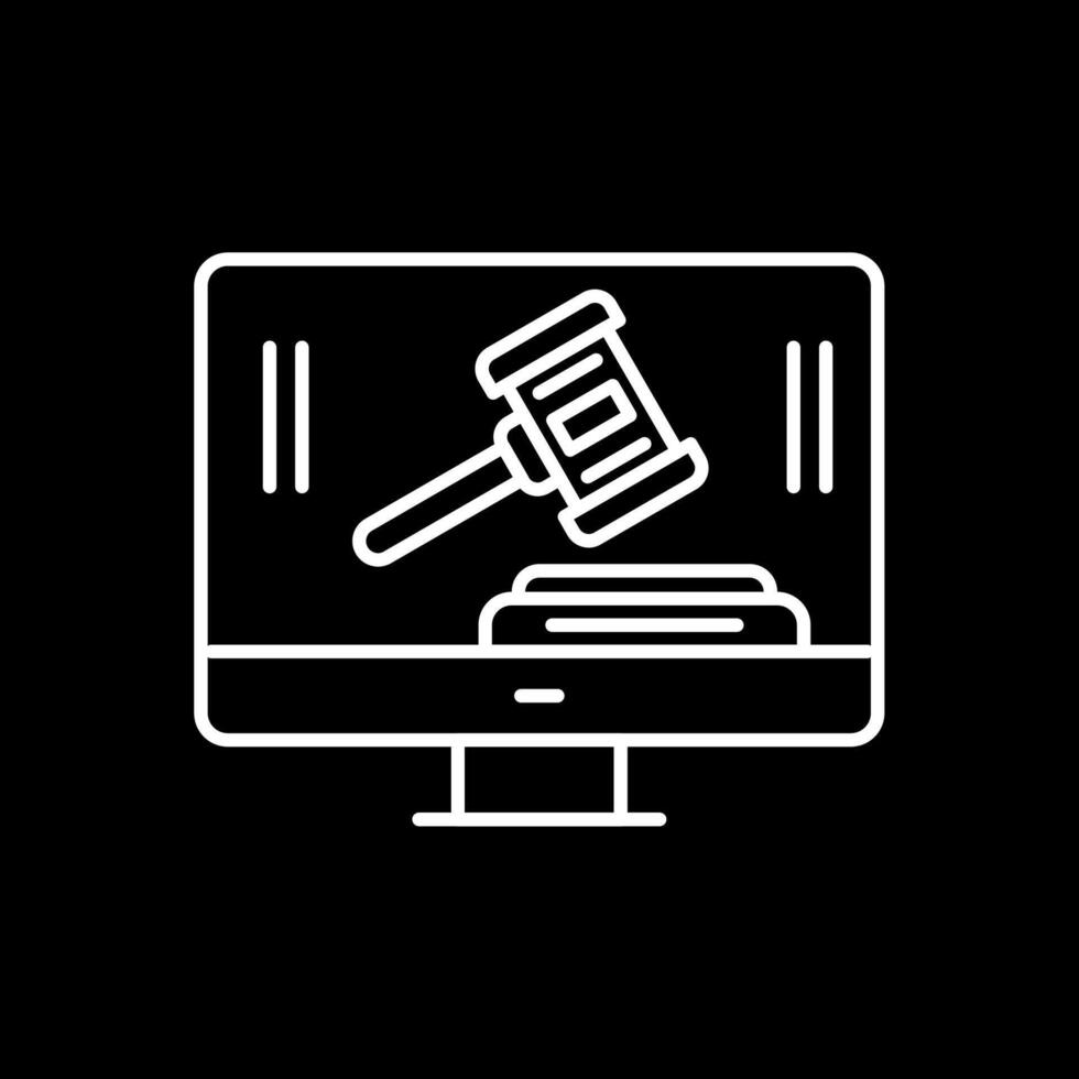 Auction Line Inverted Icon vector