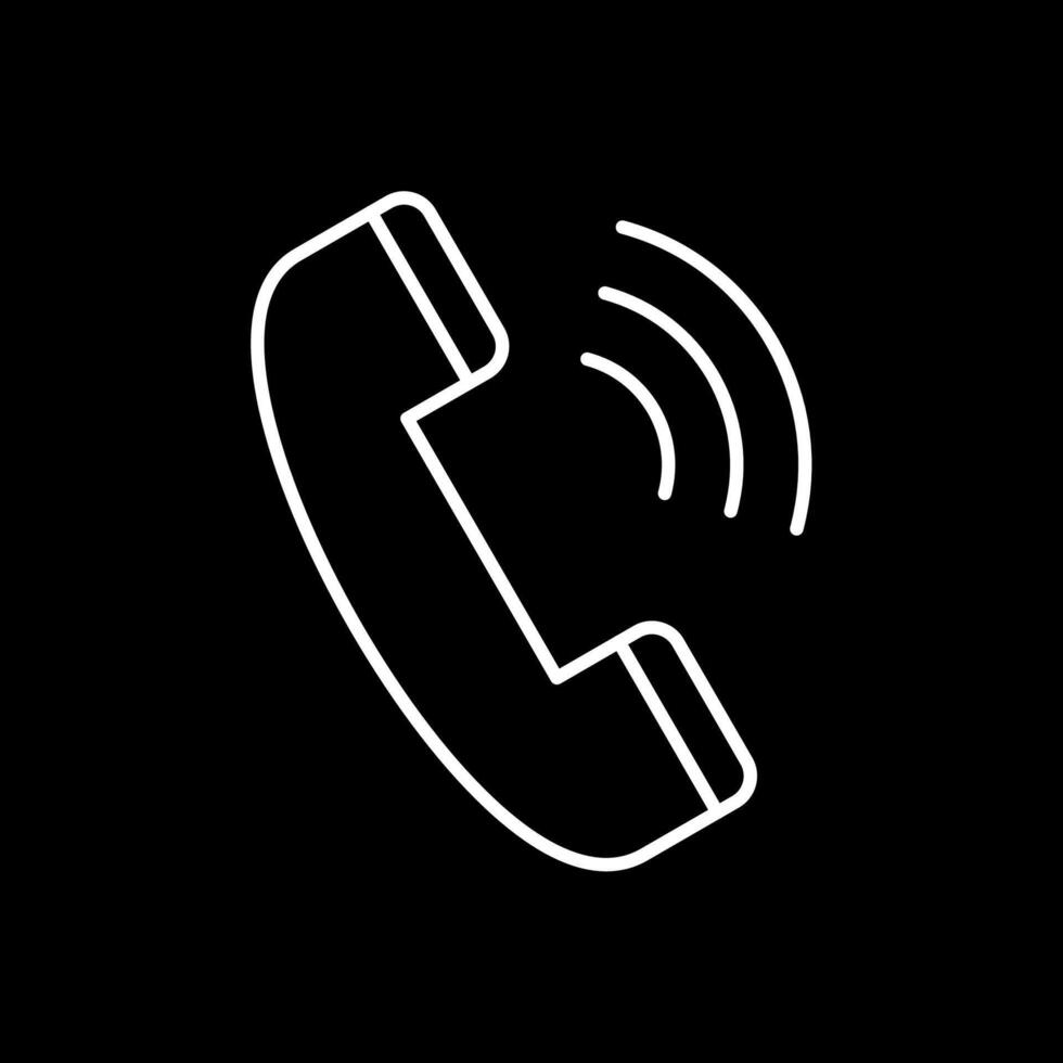 Phone Call Line Inverted Icon vector