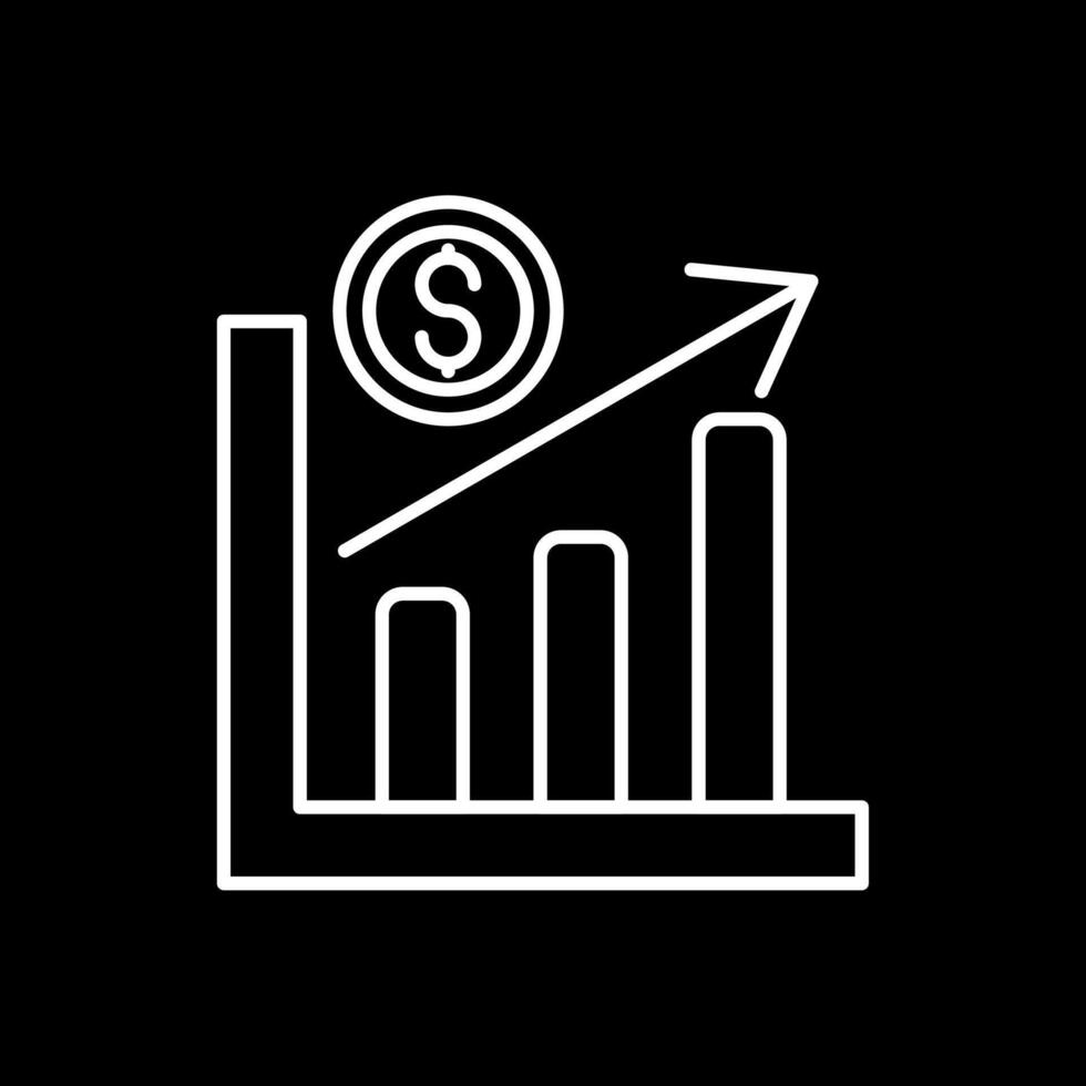 Line chart Line Inverted Icon vector