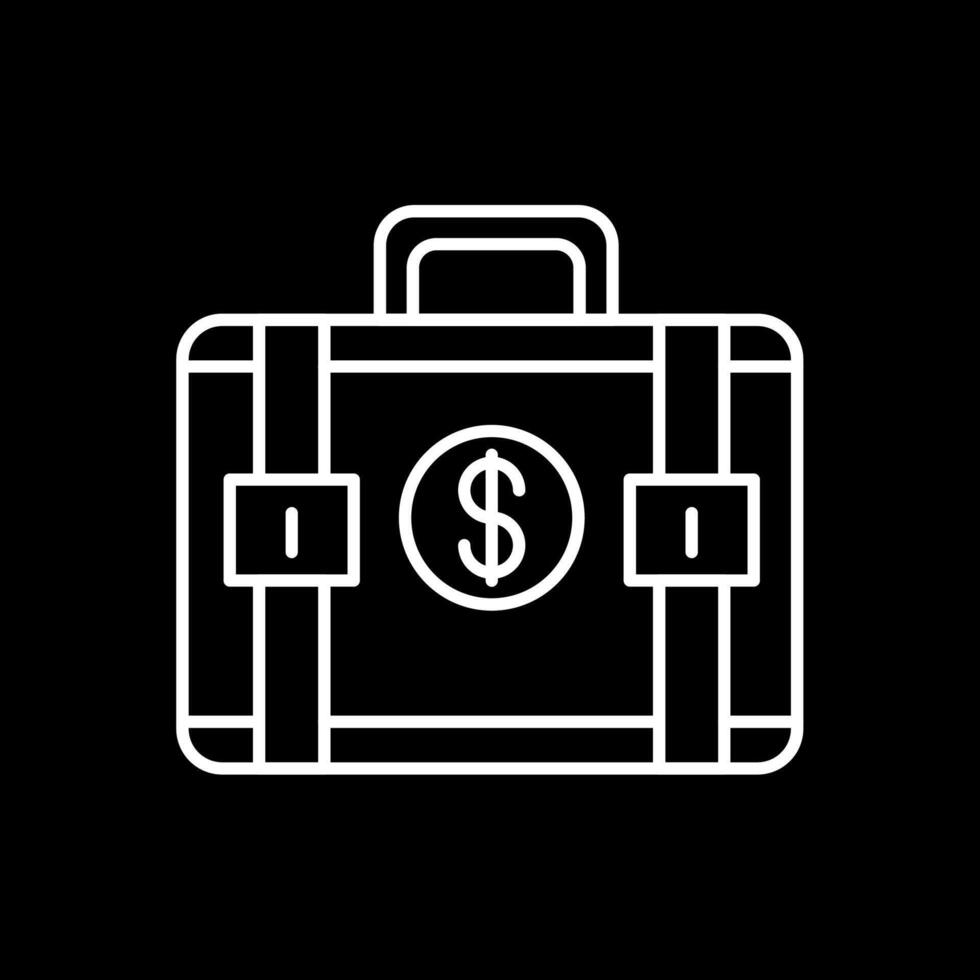 Suitcase Line Inverted Icon vector