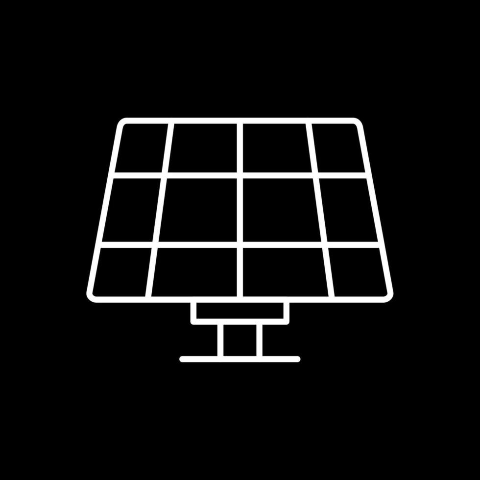 Solar Panel Line Inverted Icon vector