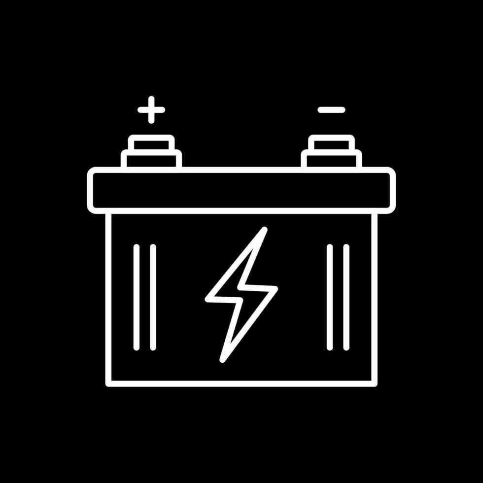 Car Battery Line Inverted Icon vector