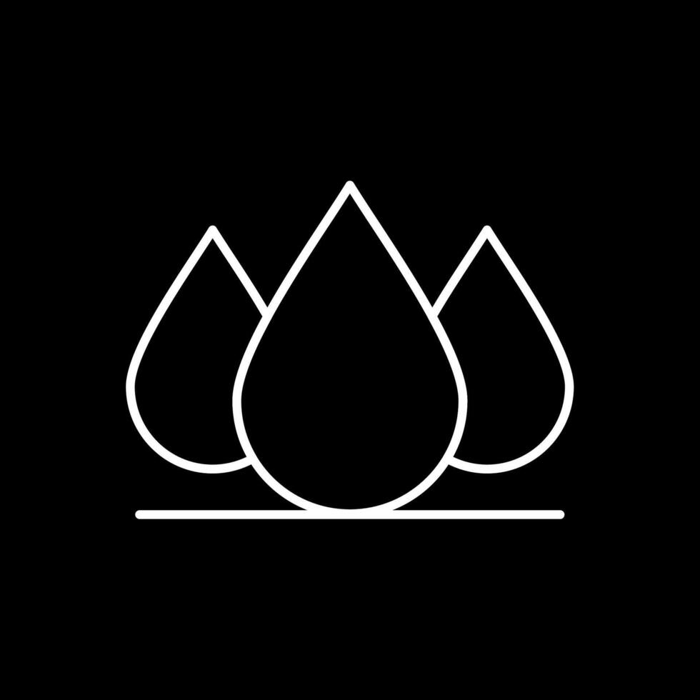 Water Drop Line Inverted Icon vector