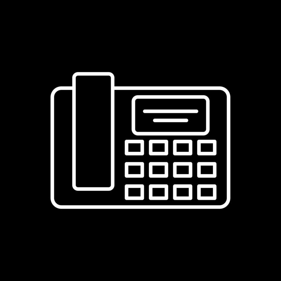 Telephone Line Inverted Icon vector