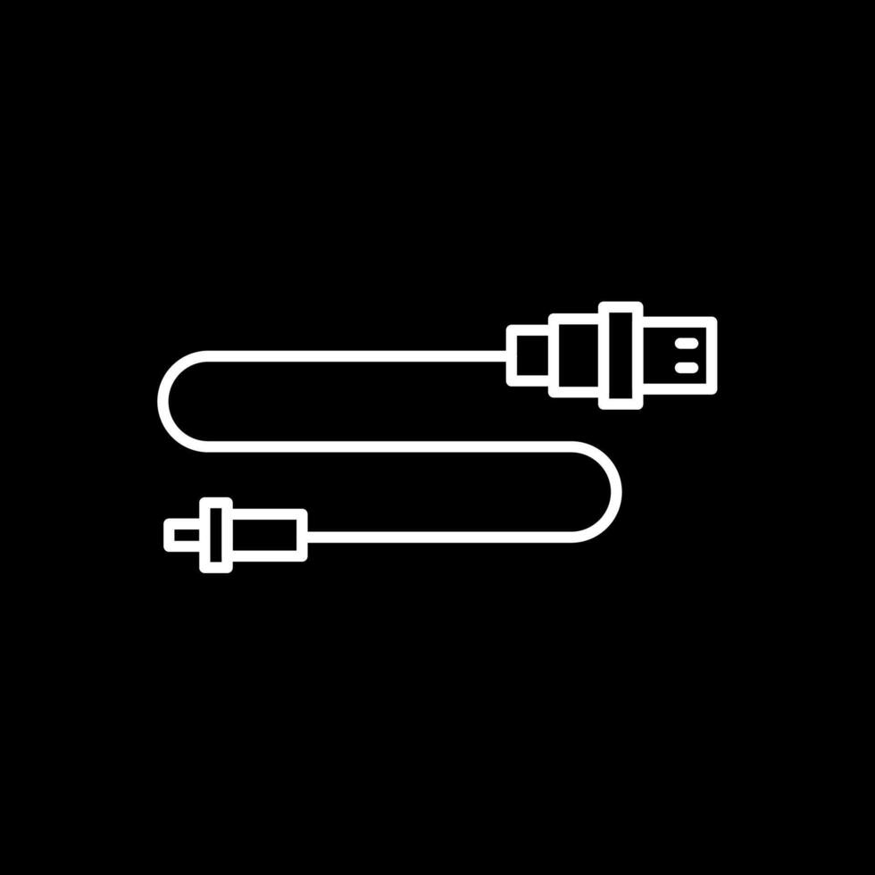 Usb Connector Line Inverted Icon vector