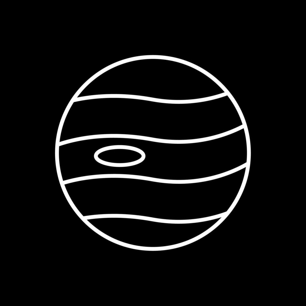 Planet Line Inverted Icon vector