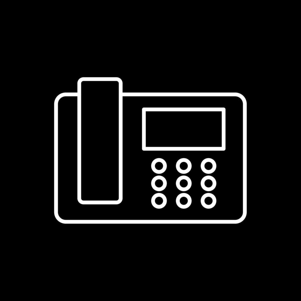 Telephone Line Inverted Icon vector