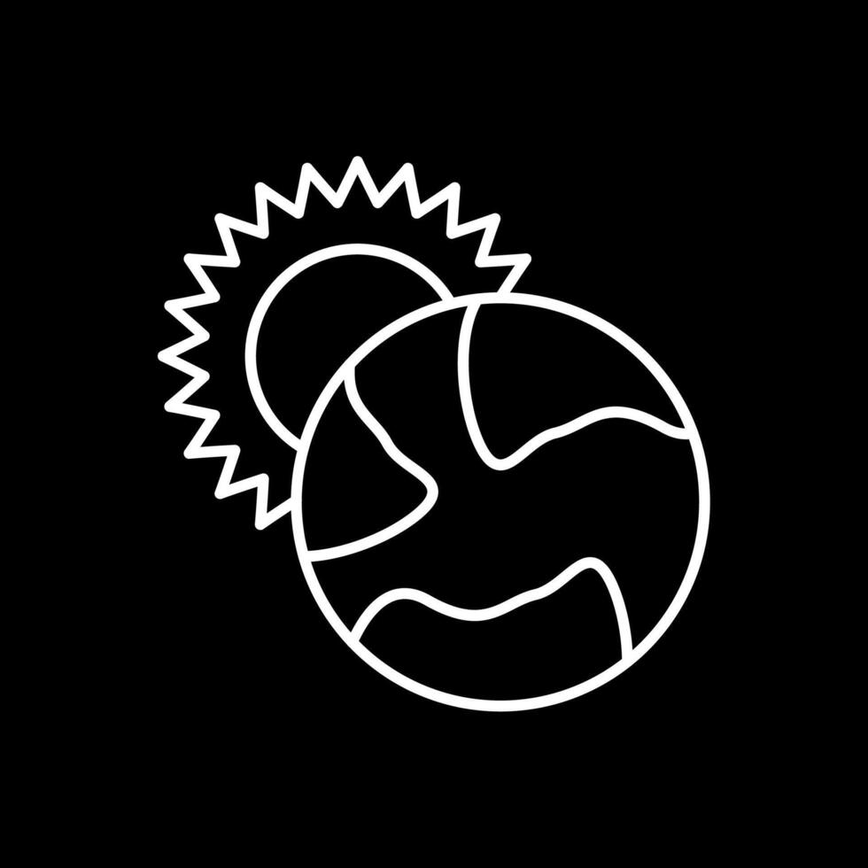 eclipse línea invertido icono vector