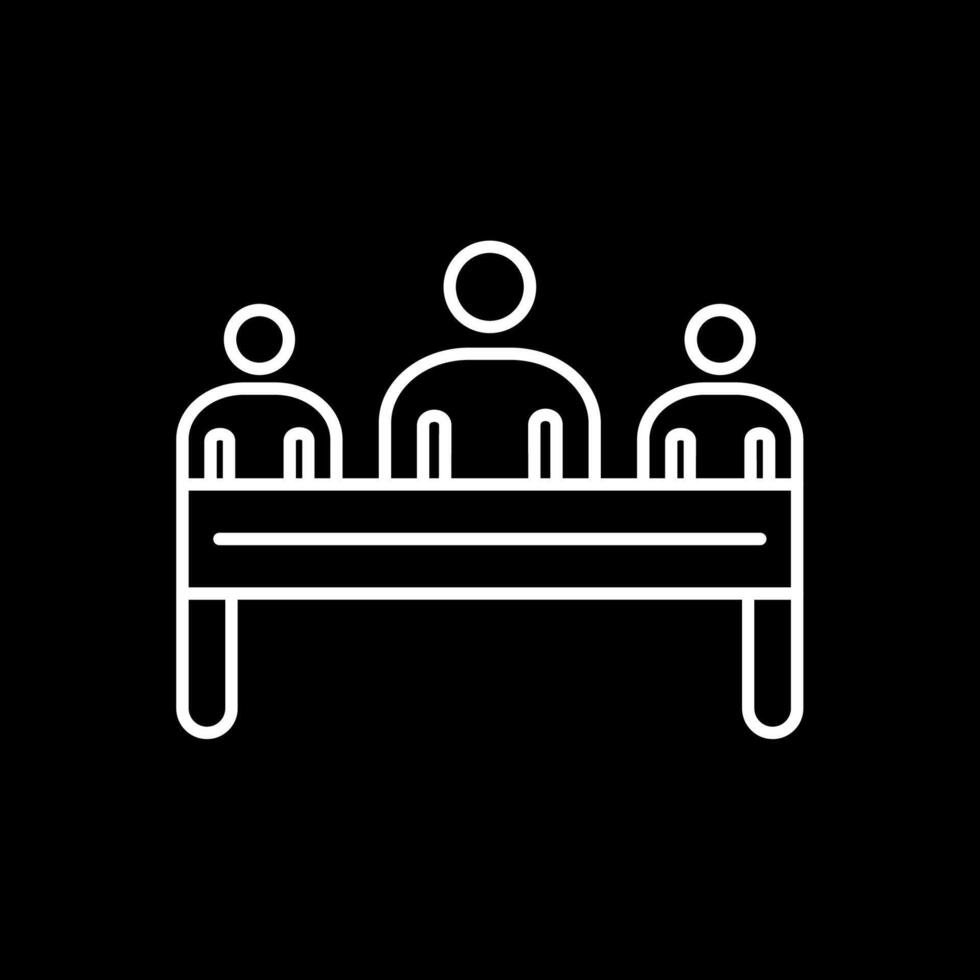 Business People Line Inverted Icon vector