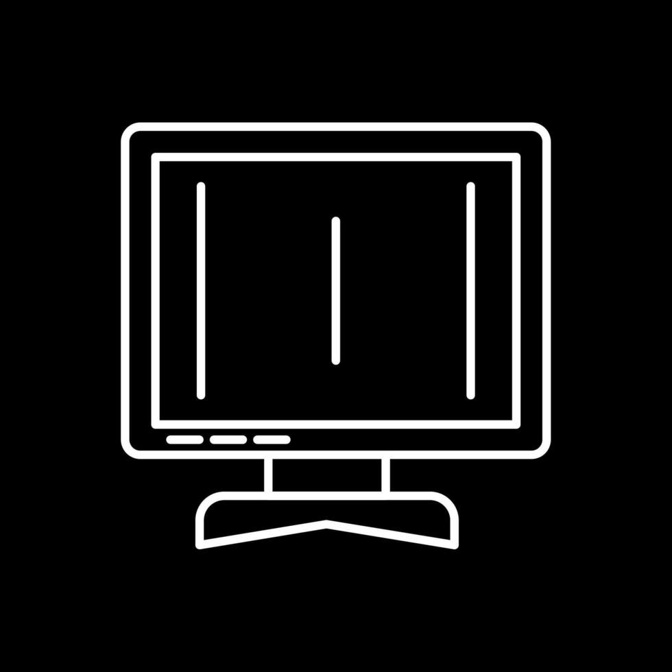 Monitor Line Inverted Icon vector