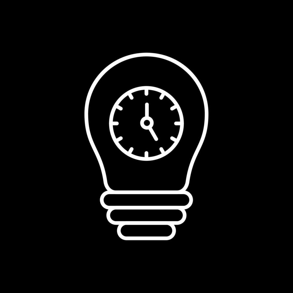 Time Management Line Inverted Icon vector