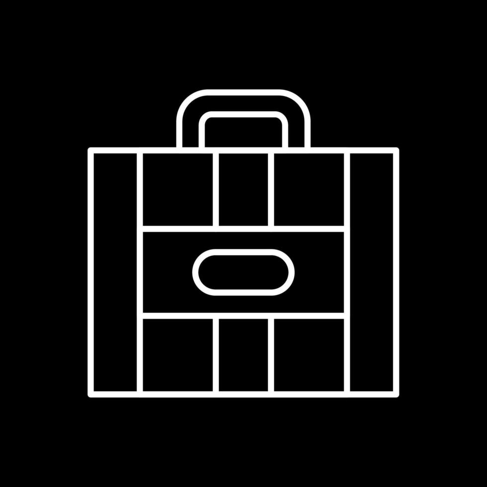 Suitcase Line Inverted Icon vector