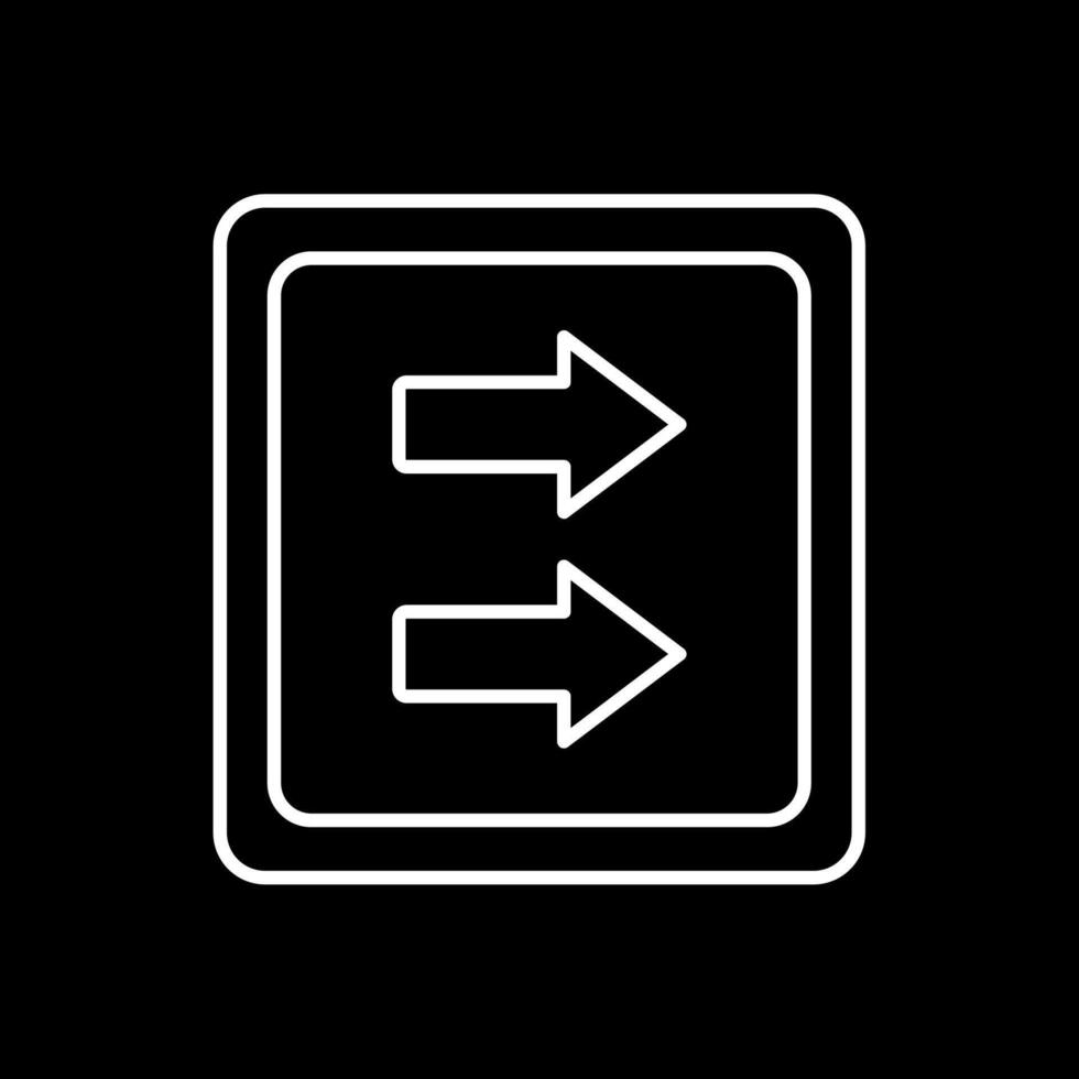 Fast Forward Line Inverted Icon vector