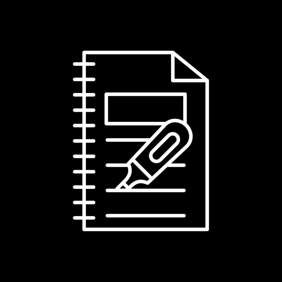 Highlighter Line Inverted Icon vector