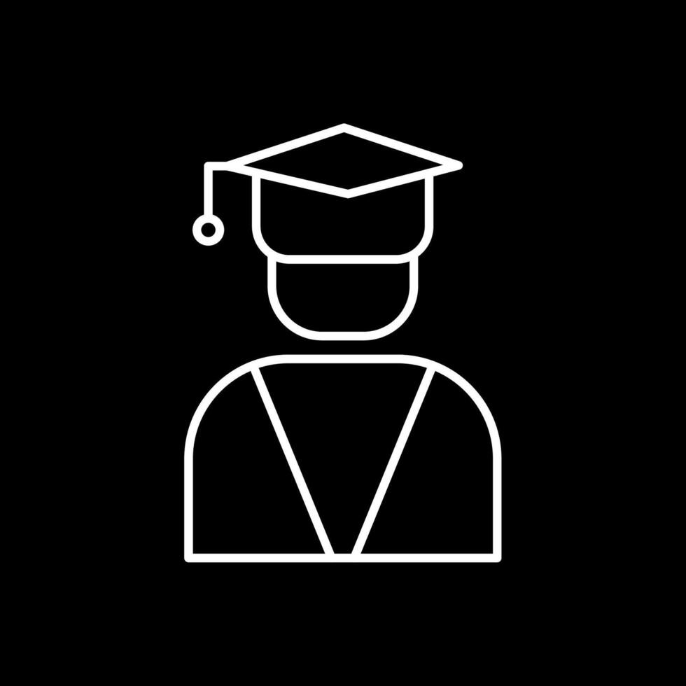 Graduate Line Inverted Icon vector