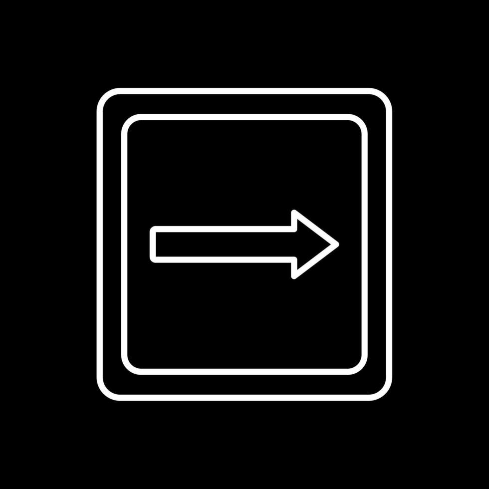 Right Line Inverted Icon vector