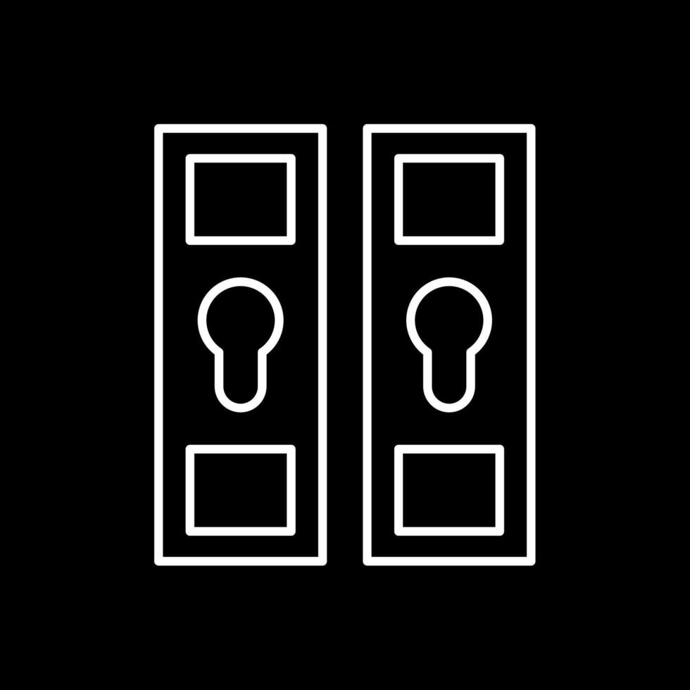 Locker Line Inverted Icon vector
