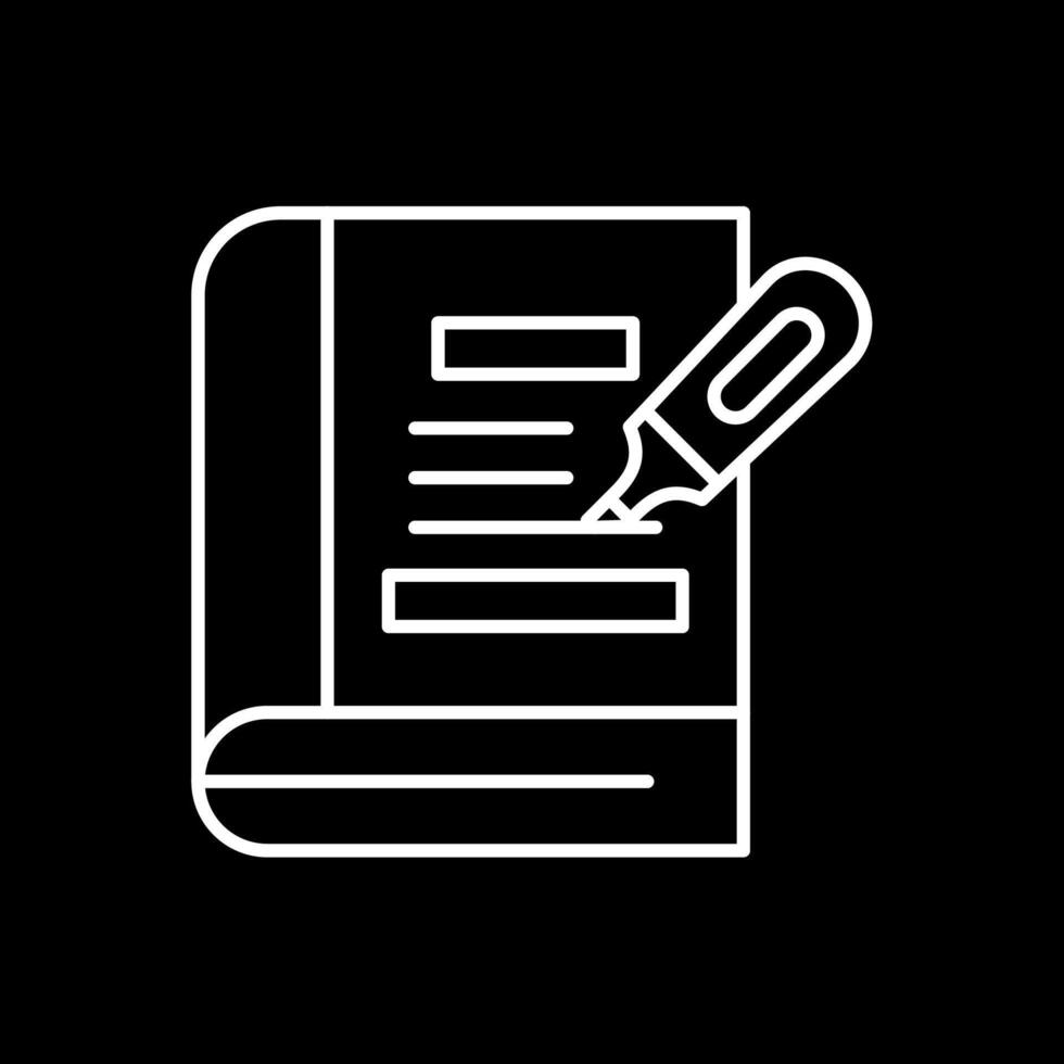 Highlighter Line Inverted Icon vector