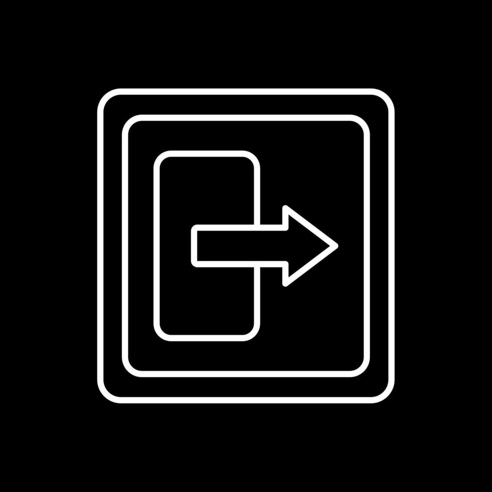 Log Out Line Inverted Icon vector