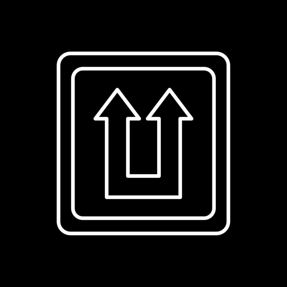 Two Arrows Line Inverted Icon vector