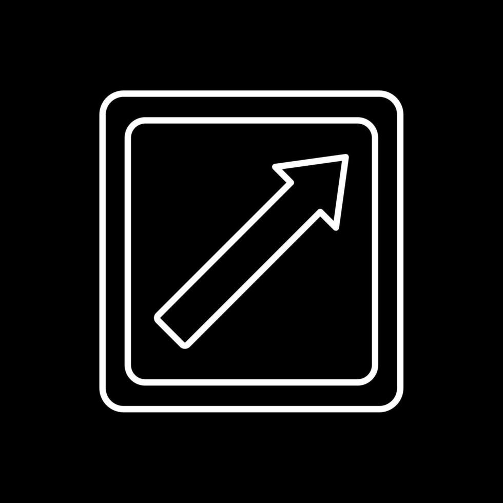 Arrow Upper Right Line Inverted Icon vector